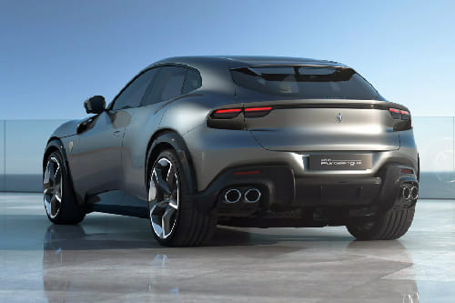 Rear Cross Side View of Ferrari Purosangue