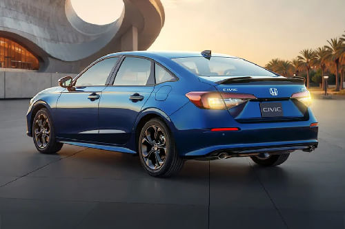 Rear Cross Side View of Honda Civic