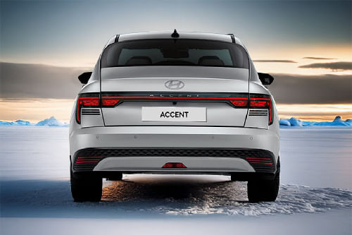 Full Rear View of Hyundai Accent