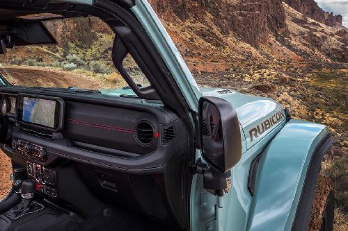 Jeep Wrangler Drivers Side Mirror Rear Angle