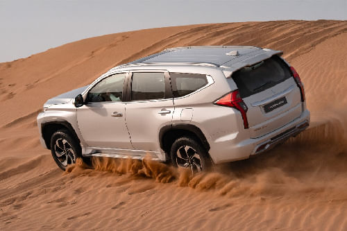 Rear Cross Side View of Mitsubishi Montero Sport