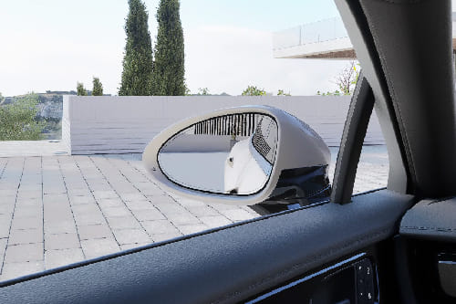 Porsche Panamera Drivers Side Mirror Rear Angle