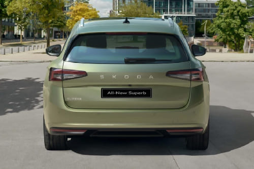 Full Rear View of Skoda Superb Wagon