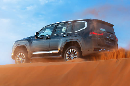 Rear Cross View of Toyota Land Cruiser