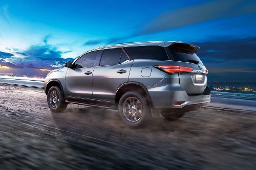 Rear Cross Side View of Toyota Fortuner