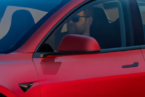Tesla Model 3 Drivers Side Mirror Front Angle