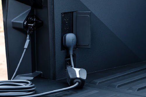 Gas Cap Open of Cybertruck