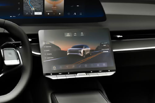 Front AC Controls of لوسيد جرافيتي